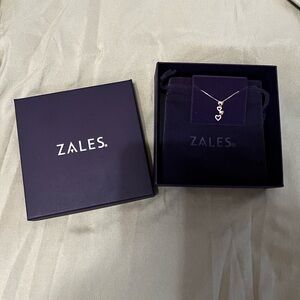 Zales Diamond accent alternating heart pendant in sterling silver 10k rose gold